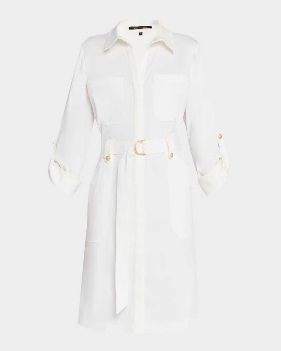 Caryss Belted A-Line Shirtdress